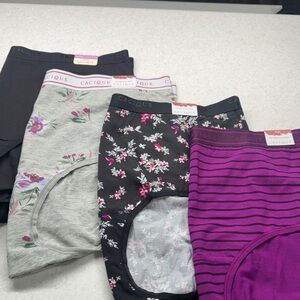 Cacique Women’s Full Cotton Briefs Size 18/20 - Black, Gray, Purple
